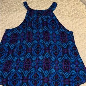 Express Blue & Purple Halter-Style Camisole